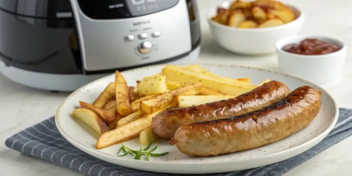 Bratwurst in der Heißluftfritteuse - so wird sie knusprig